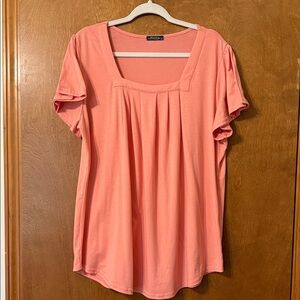 Peach Short Sleeve Women's Top